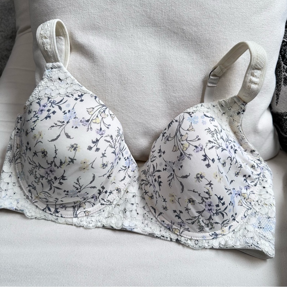 42C Jessica Simpson Off White Floral Lace Bra Contour Underwire 1685 WL